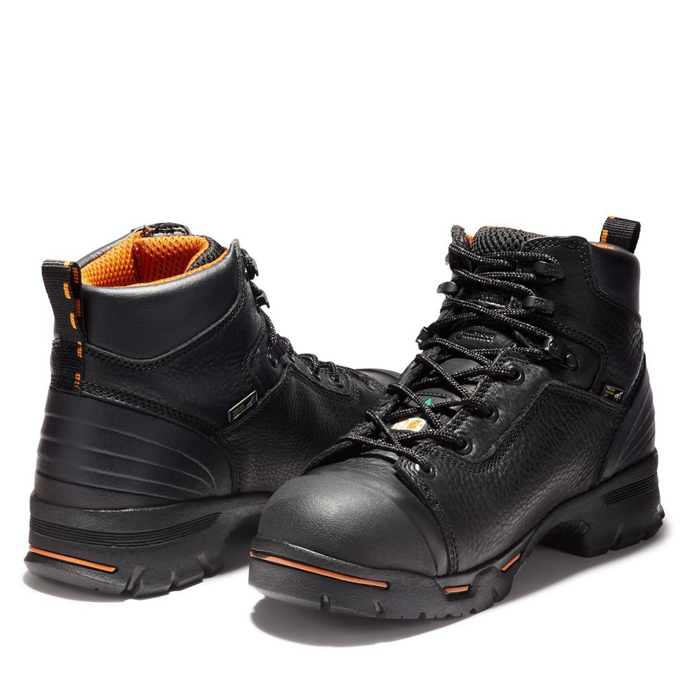 Botas de Trabajo Masculino - Timberland Pro® Endurance 6\" Steel Toe - KCMGE2905 - Pretas